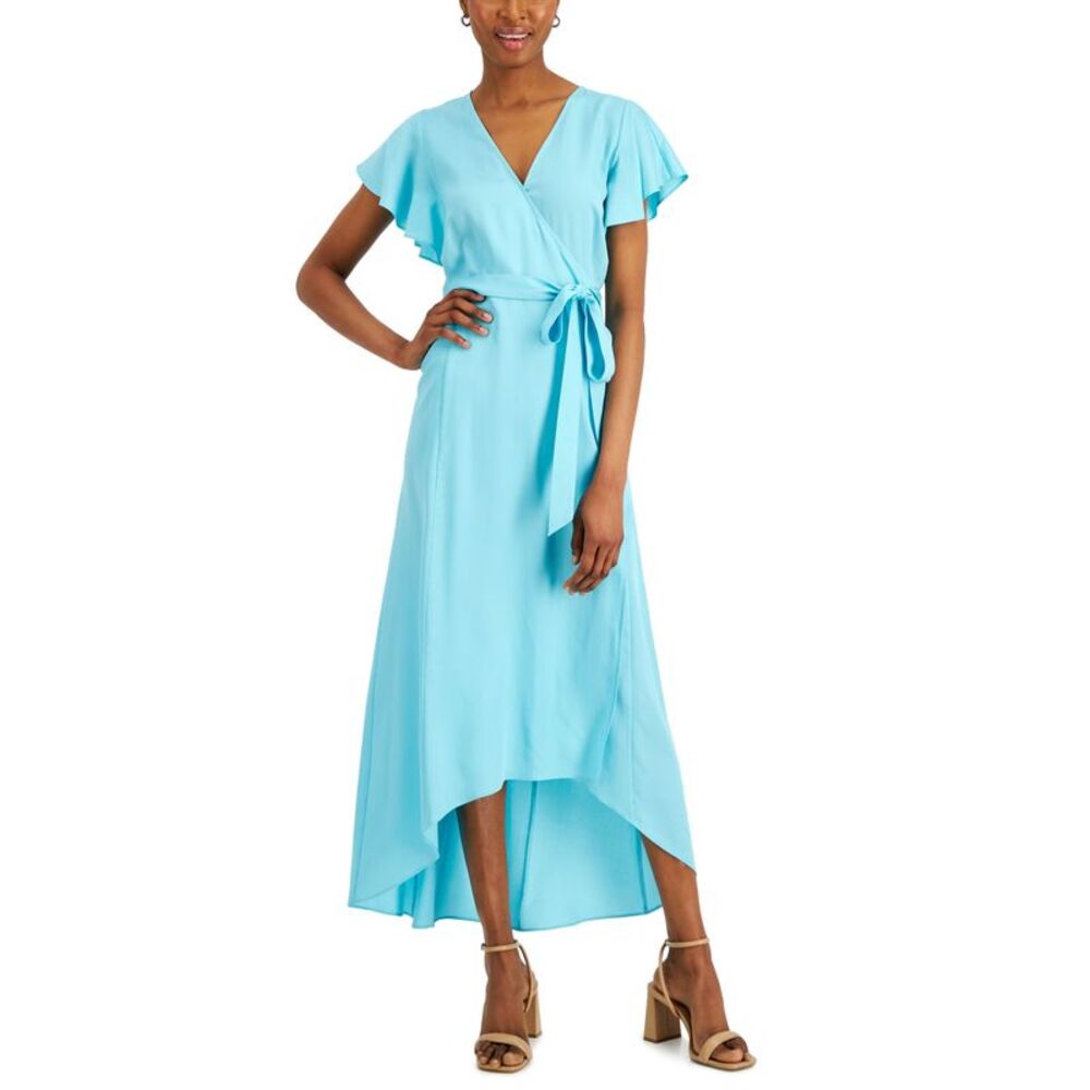 Charter Club Womens Cotton Tie Waist Midi Dress